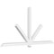 Ekena Millwork Kennewick Architectural Grade PVC Gable Bracket, 108"W x 54"H x 4"D x 4"F, 12/12 Pitch GBP108X54X0404KEN00 - alternate 1